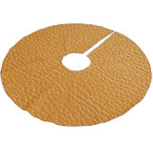 Braunes Leder, Textur-Hintergrund geschlossen. Polyester Weihnachtsbaumdecke (Schrägansicht)