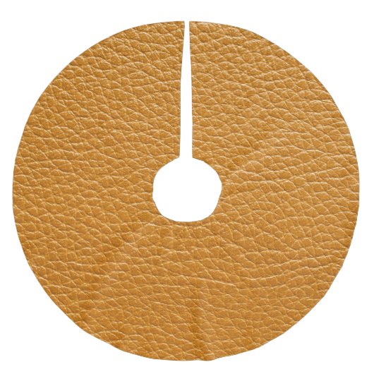 Braunes Leder, Textur-Hintergrund geschlossen. Polyester Weihnachtsbaumdecke (Vorderseite)