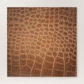 Braunes Leder Textur, Verwendung im Hintergrund. Puzzle (Horizontal)