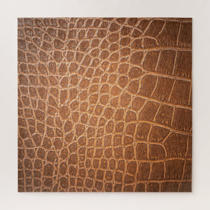 Braunes Leder Textur, Verwendung im Hintergrund. Puzzle