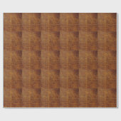 Braunes Leder: Texturierter Hintergrund. Geschenkpapier (Flach)
