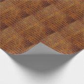 Braunes Leder: Texturierter Hintergrund. Geschenkpapier (Ecke)