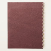Braunes Leder und Goldrahmen Planer (Rückseite)