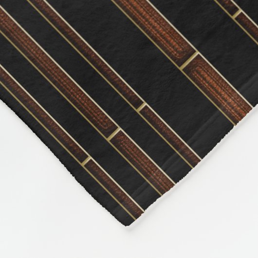 braunes Leder und schwarz Fleecedecke (Ecke)