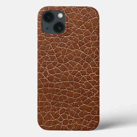 Braunes Ledereffekt-Muster Case-Mate iPhone Hülle (Rückseite)