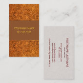 Braunes Ledersehen Embossed-Blume-Vorlage Visitenkarte (Vorne/Hinten)
