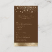 Braunes Leichtbräunspray Sparkle Gold Visitenkarte (Rückseite)