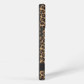 Braunes Leopard-Muster-Monogramm iPhone Hülle (Rechte Seite)
