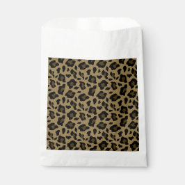 braunes Leopardenmuster Tierdruck Geschenktütchen