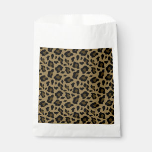 braunes Leopardenmuster Tierdruck Geschenktütchen