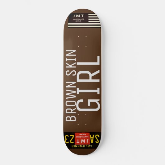 BRAUNES MÄDCHEN Skateboard (Vorderseite)