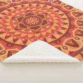 Braunes Mandala-Erde- Boho-Muster Gemütlich Neutra Sherpadecke (3/4)