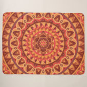 Braunes Mandala-Erde- Boho-Muster Gemütlich Neutra Sherpadecke (Vorderseite (Horizontal))