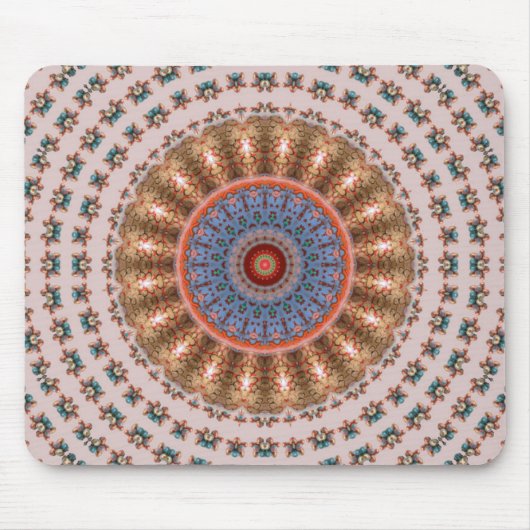 Braunes Mandala-Rad... Mousepad (Vorne)