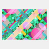 Braunes Marmorpapier, grüne Paisley Pearl, Chiron Geschenkpapier Set (Vorderseite 3)