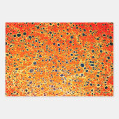 Braunes Marmorpapier, grüne Paisley Pearl, Chiron Geschenkpapier Set (Vorderseite)