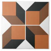 Braunes Modul 5 große Keramik Fliese (Vorderseite)