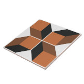 Braunes Modul 5 große Keramik Fliese (Seite)