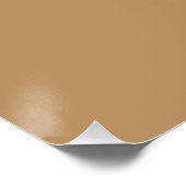 Braunes Monogramm Kalligrafie minimalist professio Poster (Ecke)