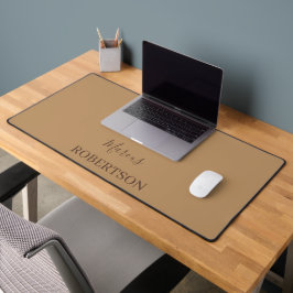 Braunes Monogramm Kalligrafie minimalist professio Schreibtischunterlage