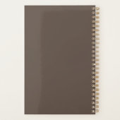 Braunes Muster Blumenmohn Wildblumen Planer (Rückseite)