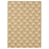 Braunes Pad Print Bone Muster Klemmbrett (Rückseite)