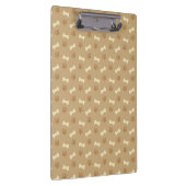 Braunes Pad Print Bone Muster Klemmbrett (Rechts)