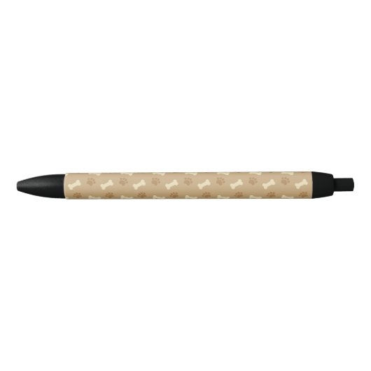 Braunes Pad Print Bone Muster Kugelschreiber (Vorderseite)