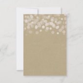 Braunes Papier Einfache Rustikale Hochzeit RSVP Karte (Rückseite)