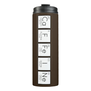 Braunes Periodisches Koffein wählen Sie eine Farbe Thermosbecher