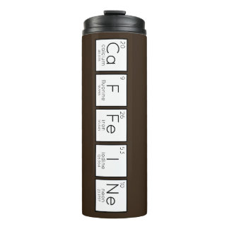 Braunes Periodisches Koffein wählen Sie eine Farbe Thermosbecher