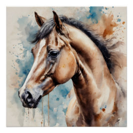 Braunes Pferd 6 Poster