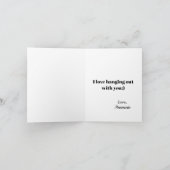 Braunes Pferd auf Farm Happy Falted Geburtstagskar Karte (Innenseite)