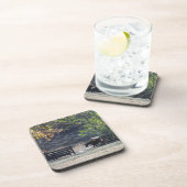 Braunes Pferd durch den Zaun Untersetzer (Rechte Seite)