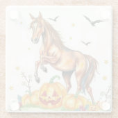 Braunes Pferd Halloween Glasuntersetzer (Rückseite)