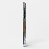 Braunes Pferd im Winterwald mit Schneefall Case-Mate iPhone Hülle (Hinten/Links)