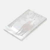 Braunes Pferd im Winterwald mit Schneefall Post-it Klebezettel (angewinkelt)