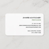 Braunes Pferd im Winterwald mit Schneefall Visitenkarte (Rückseite)