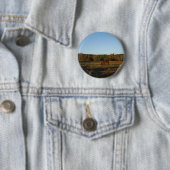 Braunes Pferd in der Sonne Button (Beispiel)