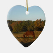 Braunes Pferd in der Sonne Keramik Ornament (Rechts)