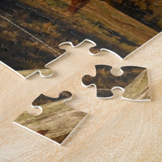 Braunes Pferd in der Sonne Puzzle (Seite)