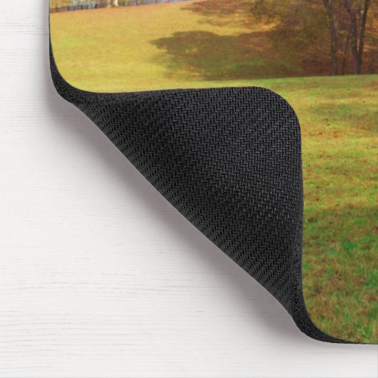 Braunes Pferd in einem Rainbow-farbenen Feld Mousepad (Ecke)