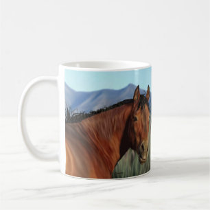 Braunes Pferd Kaffeetasse