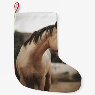 BRAUNES PFERD KLEINER WEIHNACHTSSTRUMPF