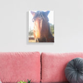 Braunes Pferd Liebe Leinwand (Insitu (Wohnzimmer))