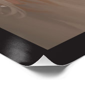 Braunes Pferd mit scharfer Haarmalerei Poster (Ecke)