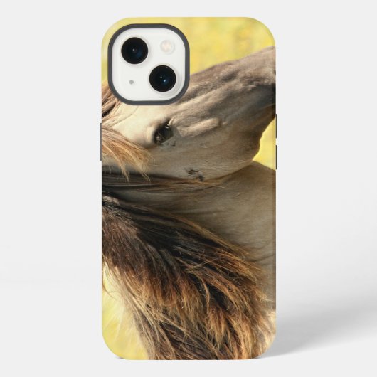 Braunes Pferd Profil iPhone Hülle (Rückseite)