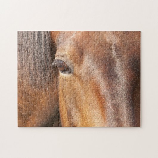 Braunes Pferd Puzzle (Horizontal)