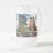 Braunes Pferd, Tulip genannt, Mattglas Bierglas (VorderseiteRechts)