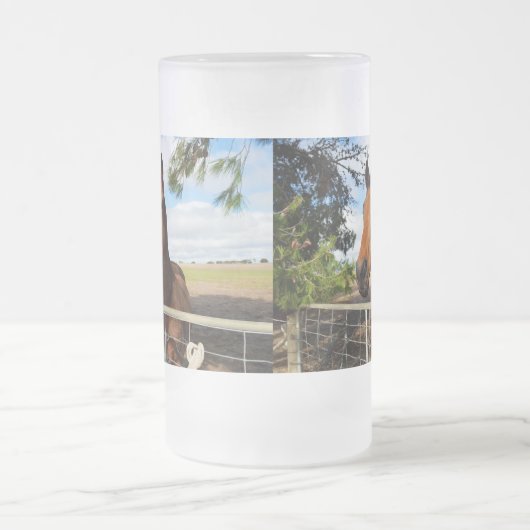 Braunes Pferd, Tulip genannt, Mattglas Bierglas (Mittel)